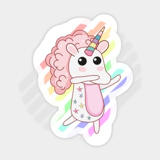 dabbing unicorn rainbow Sticker